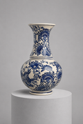 Bleu Blanc Belle Époque Vase