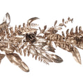 METALL.HOLLY/FERN LEAF  GARLAND GLD - A 50160