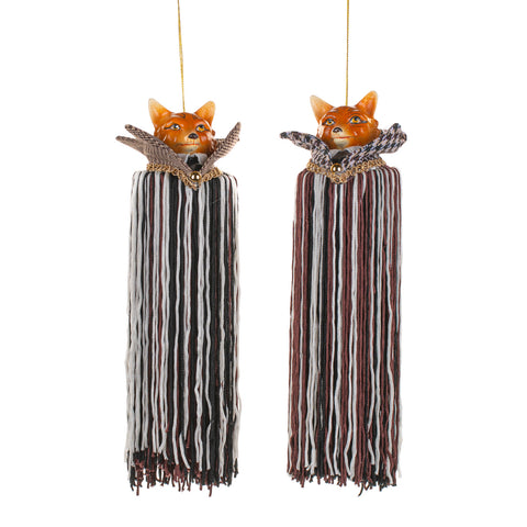 COUNTRY CLUB FOX TASSEL ORN - J 61555