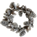 Shishi - Mixed cone wreath with snow d60cm - 59737