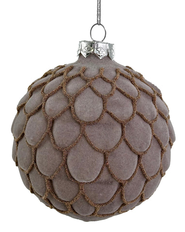 Shishi - Glass velvet ball lt brown 68525