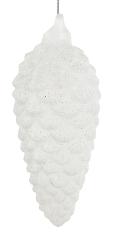 Shishi - Glass cone sugared sugared transparent mat w/glitter  - 68767