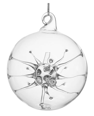 Shishi - Glass ball clear w/glass ball w/threads 68814