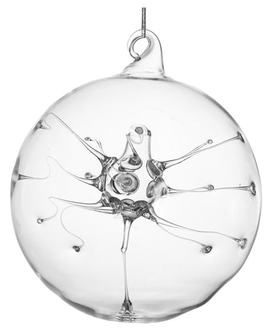 Shishi - Glass ball clear w/glass ball w/threads 68815