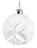 Shishi Glass floral ball silver white 10cm - 68995