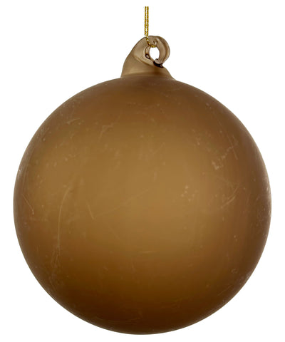 Shishi - Glass ball clear dk brown mat 10cm - 69168