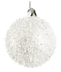Shishi - Glass ball white tinsel beads - 69182