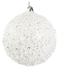 Shishi - Glass ball white tinsel beads - 69184