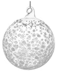 Shishi - Glass ball clear white dots - 69234