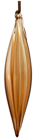 Shishi - Glass drop lined brown - 69435