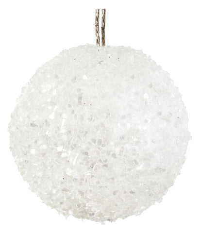 Shishi - Flakes ball frosted white 8cm - 69779