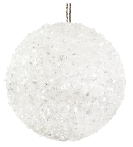 Shishi - Flakes ball frosted white 10cm - 69780
