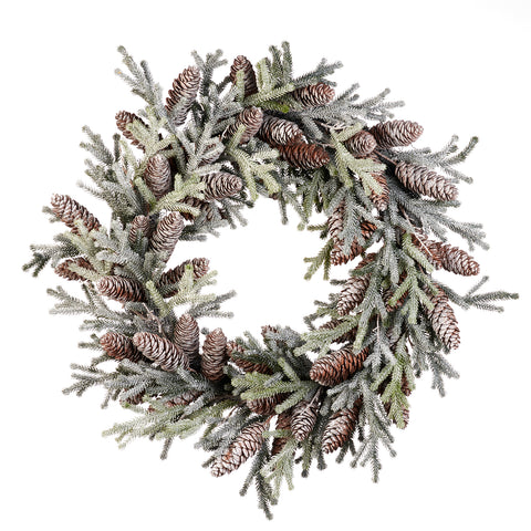 ICE PINE/PINEC WREATH - AL 74138