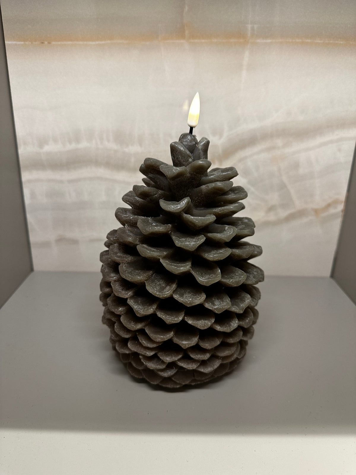 Pine Cone Candle Brown - Xmas 0013
