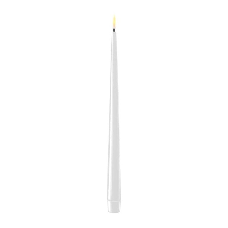 White LED Shiny Dinner Candle - K0001