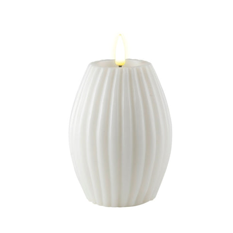 White Stripe Candle - R-0001