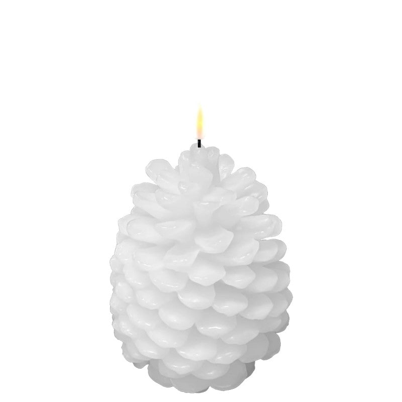Pine Cone Candle - White XMAS-0011