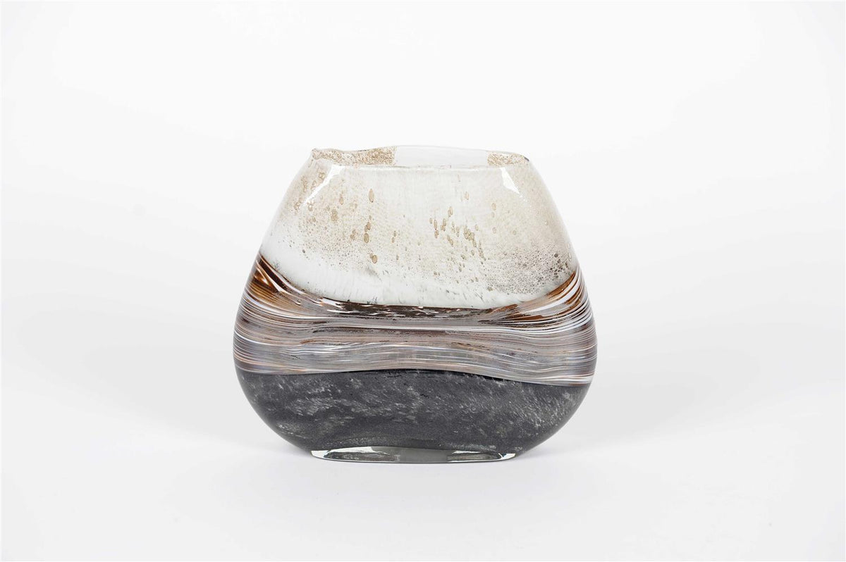 Rastelli -Flowtrack grey - flat glass vase (69065)