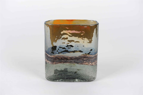 Rastelli - Flowtrack gold - flat glass vase ( 69072)