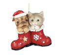 XMAS DOG/CAT IN BOOT - MC 35010